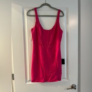 Flirtatious Sensation Hot Pink Corset Bodycon Mini Dress